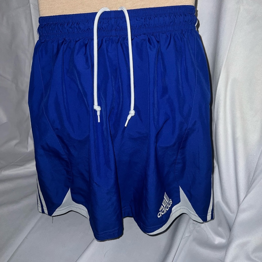 adidas blue running shorts